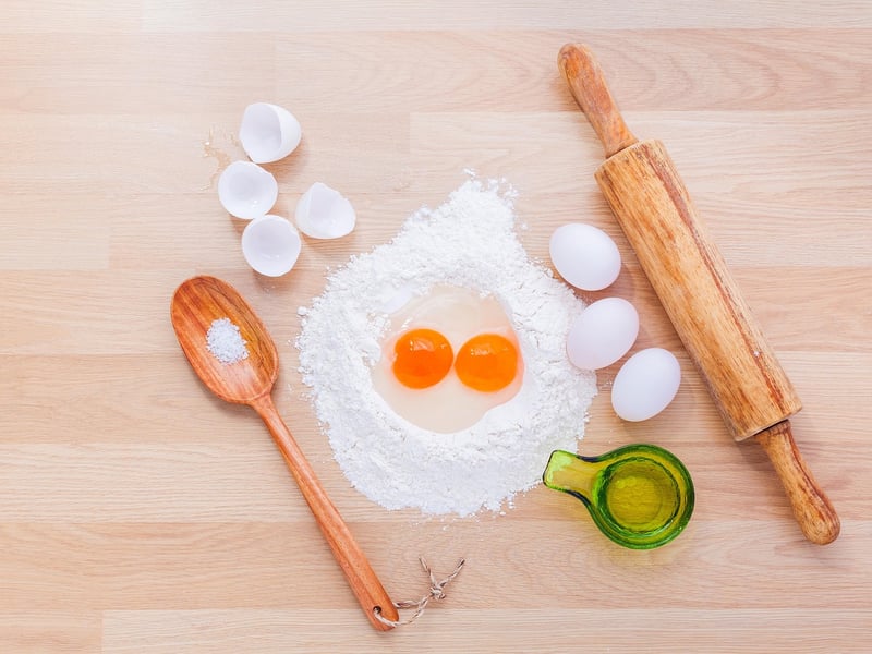 Cooking ingredients in the kitchen